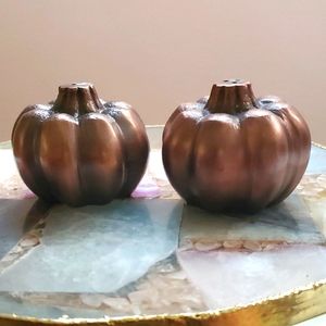 NWB! MACY'S URBANFARM Salt & Pepper Copper Pumpkin Shakers